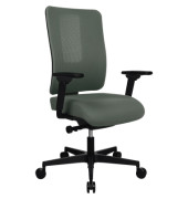 B&uuml;rodrehstuhl SITNESS&reg; Life 50, graugr&uuml;n / schwarz, mit Armlehnen, bis 110kg, ohne Kopfst&uuml;tze