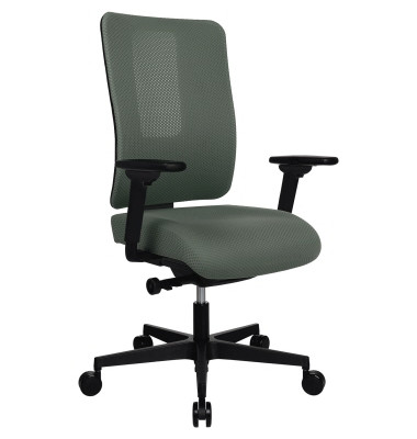 B&uuml;rodrehstuhl SITNESS&reg; Life 50, graugr&uuml;n / schwarz, mit Armlehnen, bis 110kg, ohne Kopfst&uuml;tze