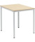 Konferenztisch Line, 72cm (H), 80x80cm (BxT), quadratisch, ahorn / silber