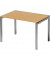 Schreibtisch Cito, 74cm (H), 120x80cm (BxT), rechteckig, buche / silber