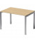 Schreibtisch Cito, 74cm (H), 120x80cm (BxT), rechteckig, ahorn / silber