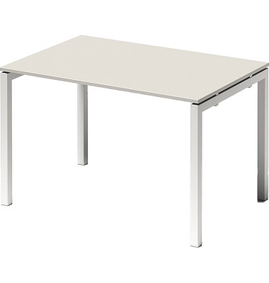 Schreibtisch Cito, 74cm (H), 120x80cm (BxT), rechteckig, weiß / weiß