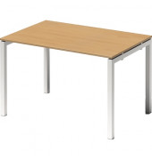 Schreibtisch Cito, 74cm (H), 120x80cm (BxT), rechteckig, buche / weiß