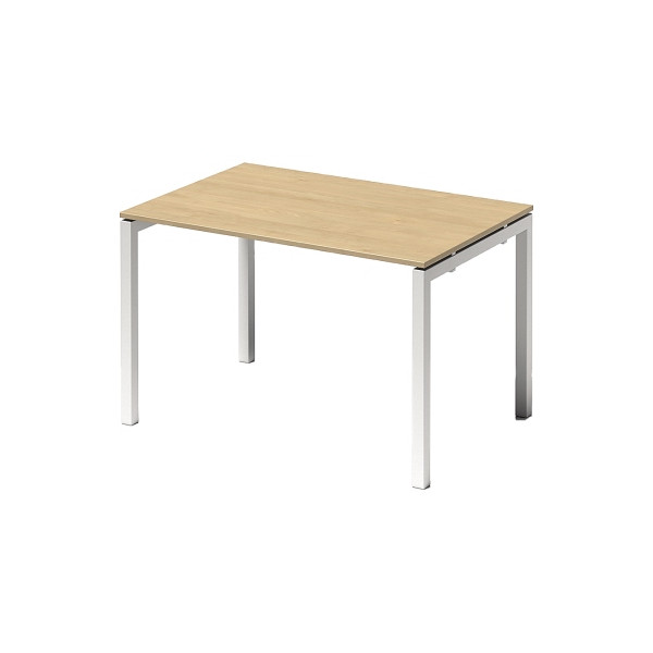 5020073993196 - BISLEY Cito Schreibtisch ahorn verkehrsweiß rechteckig 4-Fuß-Gestell weiß 1200 x 800 cm