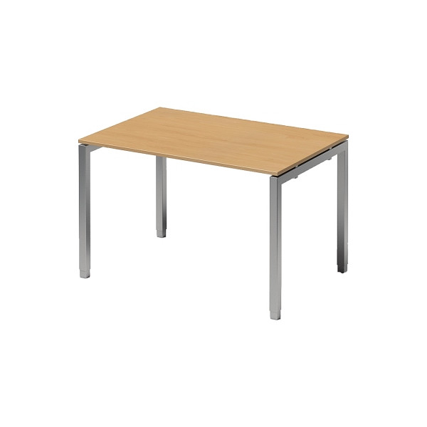 5020073993226 - Cito Höhenverstellbar Schreibtisch Buche 4 Metallfüße 1200 (B) x 800 (T) x 740 (H) mm MFC (Melaminbeschichtete Spanplatte) Stahl