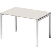 Schreibtisch Cito, höhenverstellbar, 65-85cm (H), 120x80cm (BxT), rechteckig, weiß / weiß