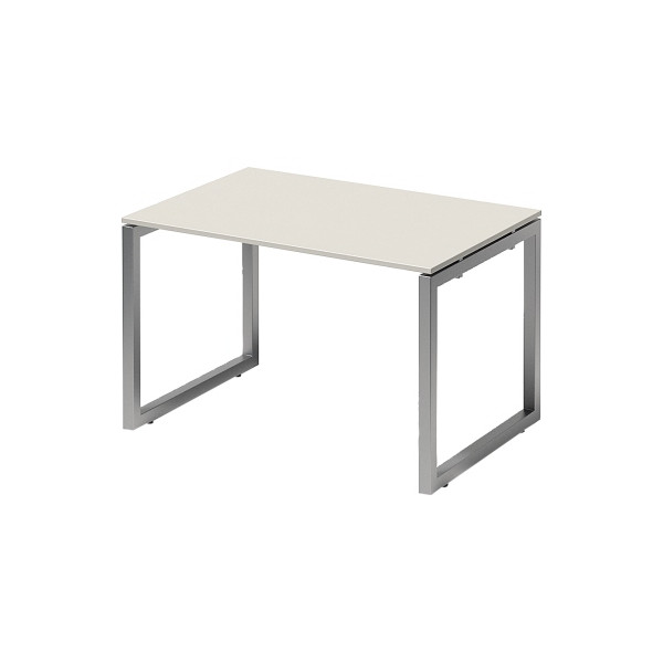 5020073993295 - Cito Schreibtisch Rechteckig Hellgrau O-Fuß-Gestell 1200 (B) x 800 (T) x 740 (H) mm MFC (Melaminbeschichtete Spanplatte) Stahl
