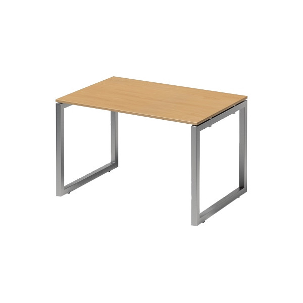 5020073993301 - Cito Schreibtisch 740 mm höhenfixes O-Gestell H 19 x B 1200 x T 800 mm Dekor buche Gestell silber