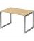 Schreibtisch Cito, 74cm (H), 120x80cm (BxT), rechteckig, ahorn / silber