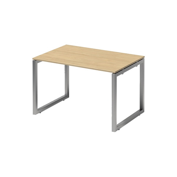 5020073993318 - Cito Schreibtisch 740 mm höhenfixes O-Gestell H 19 x B 1200 x T 800 mm Dekor ahorn Gestell silber