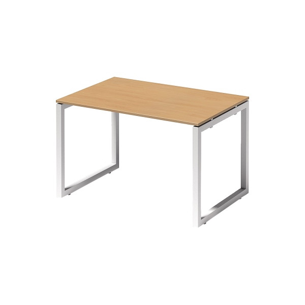 5020073993349 - Cito Schreibtisch Rechteckig Buche O-Fuß-Gestell 1200 (B) x 800 (T) x 740 (H) mm MFC (Melaminbeschichtete Spanplatte) Stahl
