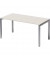 Schreibtisch Cito, h&ouml;henverstellbar, 65-85cm (H), 160x80cm (BxT), rechteckig, wei&szlig; / silber