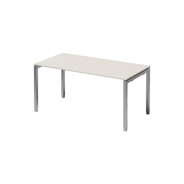 5020073993455 - Cito Höhenverstellbar Schreibtisch Hellgrau 4 Metallfüße 1600 (B) x 800 (T) x 740 (H) mm MFC (Melaminbeschichtete Spanplatte) Stahl
