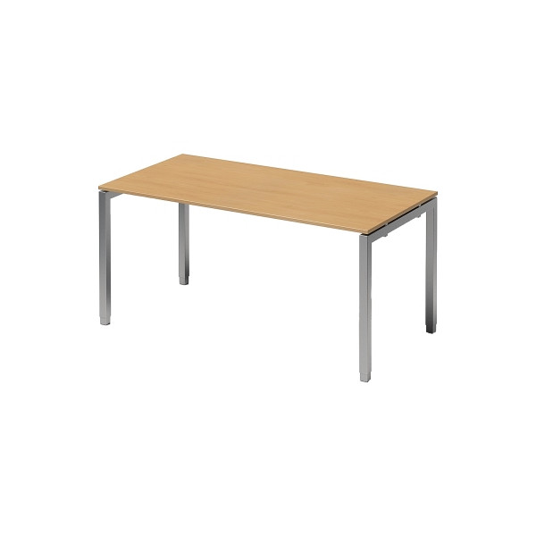 5020073993462 - Cito Höhenverstellbar Schreibtisch Buche 4 Metallfüße 1600 (B) x 800 (T) x 740 (H) mm MFC (Melaminbeschichtete Spanplatte) Stahl