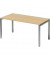 Schreibtisch Cito, h&ouml;henverstellbar, 65-85cm (H), 160x80cm (BxT), rechteckig, ahorn / silber