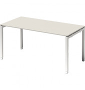 Schreibtisch Cito, höhenverstellbar, 65-85cm (H), 160x80cm (BxT), rechteckig, weiß / weiß