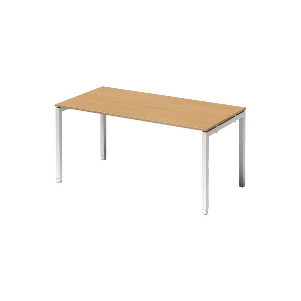 5020073993509 - Cito Höhenverstellbar Schreibtisch Buche 4 Metallfüße 1600 (B) x 800 (T) x 740 (H) mm MFC (Melaminbeschichtete Spanplatte) Stahl
