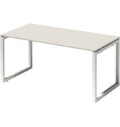 Schreibtisch Cito, 74cm (H), 160x80cm (BxT), rechteckig, weiß / weiß