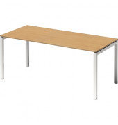 Schreibtisch Cito, 74cm (H), 180x80cm (BxT), rechteckig, buche / weiß