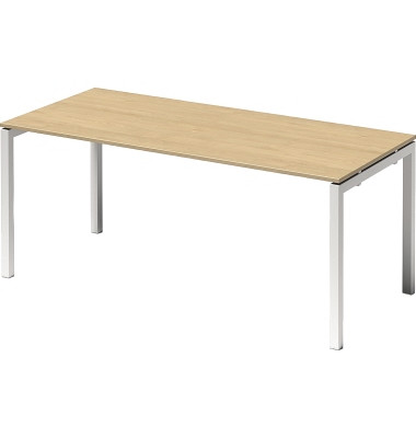 Schreibtisch Cito, 74cm (H), 180x80cm (BxT), rechteckig, ahorn / wei&szlig;