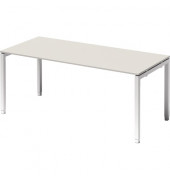 Schreibtisch Cito, höhenverstellbar, 65-85cm (H), 180x80cm (BxT), rechteckig, weiß / weiß