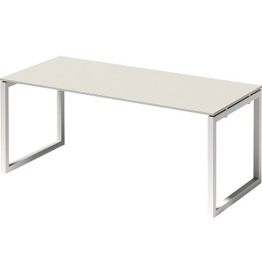 Schreibtisch Cito, 74cm (H), 180x80cm (BxT), rechteckig, wei&szlig; / wei&szlig;