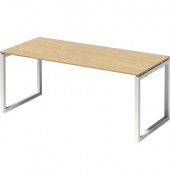 Schreibtisch Cito, 74cm (H), 180x80cm (BxT), rechteckig, ahorn / weiß