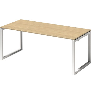 Schreibtisch Cito, 74cm (H), 180x80cm (BxT), rechteckig, ahorn / wei&szlig;