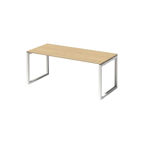 5020073993837 - Cito Schreibtisch Rechteckig Ahorn O-Fuß-Gestell 1800 (B) x 800 (T) x 740 (H) mm MFC (Melaminbeschichtete Spanplatte) Stahl