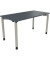 Schreibtisch All in One, manuell höhenverstellbar, 68-82cm (H), 140x70cm (BxT), rechteckig, lavagrau / silberaluminium