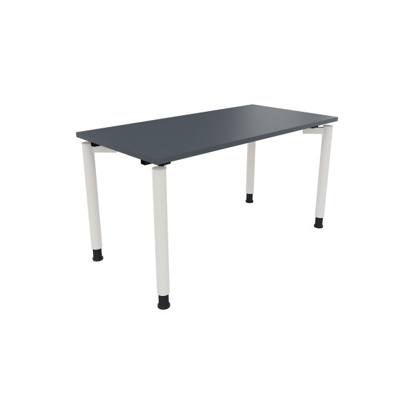 4003969080881 - Schreibtisch All in One 810038182 manuell höhenverstellbar 68-82cm (H) 140x70cm (BxT) rechteckig lavagrau   verkehrsweiß 40