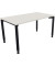 Schreibtisch All in One, manuell höhenverstellbar, 68-82cm (H), 140x80cm (BxT), rechteckig, weiß / anthrazit metallic