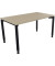 Schreibtisch All in One, manuell höhenverstellbar, 68-82cm (H), 140x80cm (BxT), rechteckig, eiche natur / anthrazit metallic