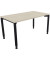 Schreibtisch All in One, manuell höhenverstellbar, 68-82cm (H), 140x80cm (BxT), rechteckig, akazie hell / anthrazit metallic
