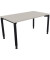 Schreibtisch All in One, manuell höhenverstellbar, 68-82cm (H), 140x80cm (BxT), rechteckig, lichtgrau / anthrazit metallic