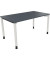 Schreibtisch All in One, manuell höhenverstellbar, 68-82cm (H), 140x80cm (BxT), rechteckig, lavagrau / weiß