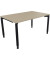 Schreibtisch All in One, manuell höhenverstellbar, 68-82cm (H), 140x90cm (BxT), rechteckig, eiche natur / anthrazit metallic