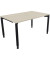 Schreibtisch All in One, manuell höhenverstellbar, 68-82cm (H), 140x90cm (BxT), rechteckig, akazie hell / anthrazit metallic
