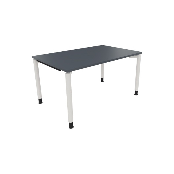 4003969081468 - Schreibtisch All in One 810038782 manuell höhenverstellbar 68-82cm (H) 140x90cm (BxT) rechteckig lavagrau   verkehrsweiß 40