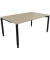 Schreibtisch All in One, manuell höhenverstellbar, 68-82cm (H), 160x100cm (BxT), rechteckig, eiche natur / anthrazit metallic