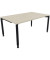 Schreibtisch All in One, manuell höhenverstellbar, 68-82cm (H), 160x100cm (BxT), rechteckig, akazie hell / anthrazit metallic
