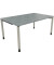 Schreibtisch All in One, manuell höhenverstellbar, 68-82cm (H), 160x100cm (BxT), rechteckig, beton hell / silberaluminium
