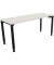 Schreibtisch All in One, manuell höhenverstellbar, 68-82cm (H), 160x60cm (BxT), rechteckig, weiß / anthrazit metallic