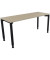 Schreibtisch All in One, manuell höhenverstellbar, 68-82cm (H), 160x60cm (BxT), rechteckig, eiche natur / anthrazit metallic