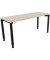 Schreibtisch All in One, manuell höhenverstellbar, 68-82cm (H), 160x60cm (BxT), rechteckig, akazie hell / anthrazit metallic
