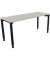 Schreibtisch All in One, manuell höhenverstellbar, 68-82cm (H), 160x60cm (BxT), rechteckig, lichtgrau / anthrazit metallic