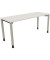 Schreibtisch All in One, manuell höhenverstellbar, 68-82cm (H), 160x60cm (BxT), rechteckig, weiß / silberaluminium