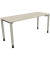 Schreibtisch All in One, manuell höhenverstellbar, 68-82cm (H), 160x60cm (BxT), rechteckig, akazie hell / silberaluminium