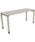 Schreibtisch All in One, manuell höhenverstellbar, 68-82cm (H), 160x60cm (BxT), rechteckig, lichtgrau / silberaluminium