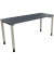 Schreibtisch All in One, manuell höhenverstellbar, 68-82cm (H), 160x60cm (BxT), rechteckig, lavagrau / silberaluminium